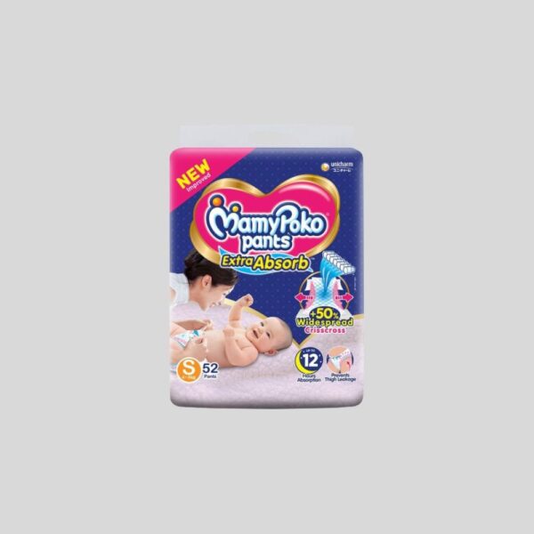 MamyPoko Small Pant Diaper (4-8 kg) 52 Pcs Pack