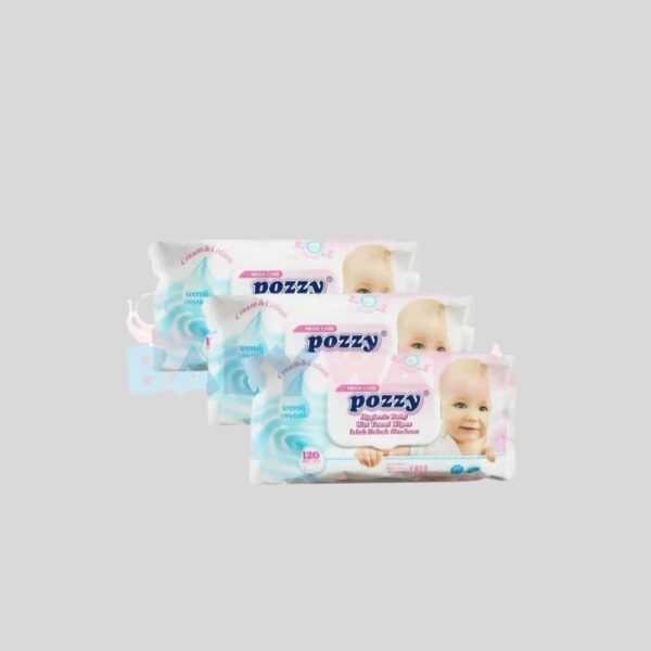 Pozzy Premium Wet Wipes Refil (120x3) 360Pcs Combo