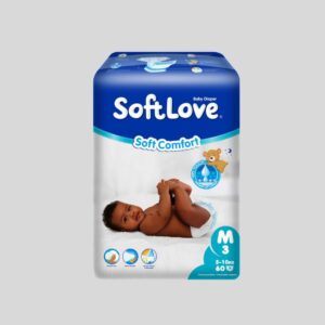 Softlove Soft Comfort Baby Diaper Medium 60 Pcs
