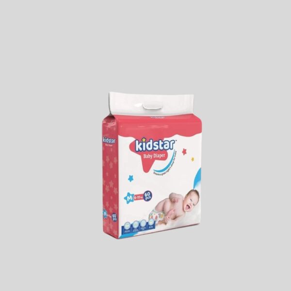 Kidstar Baby Diaper Medium (6-11)kg 60pcs