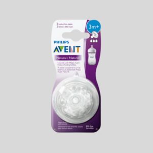Philips Avent Natural Teats 3 Month+ Twin Pack