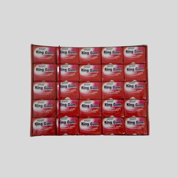 King Gum Strawberry Flavor Chewing Gum 50 Pcs Box