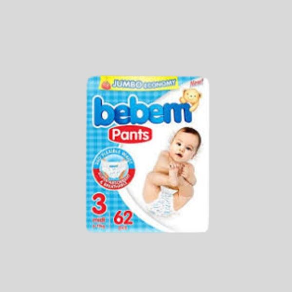 Bebem Jumbo Pack Pants 3 Midi (6-11)Kg 62 Pcs Pack