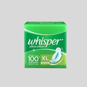 Whisper Ultra Clean Wings Sanitary Napkins XL 15 Pads