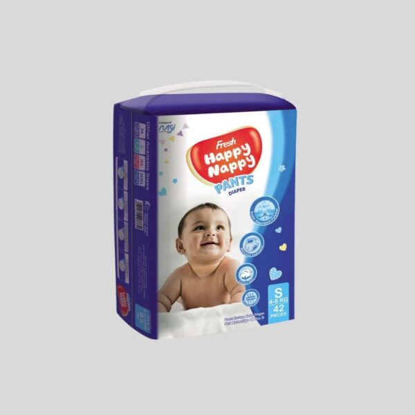 Fresh Happy Nappy Pant Diaper S Size (4-8)Kg 42 Pcs Pack