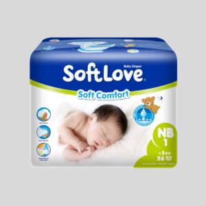 Softlove Soft Comfort Baby Diaper Newborn 26 Pcs