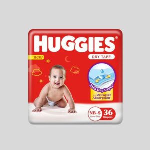 Huggies Dry Belt Diaper New Born 36 Pcs (0-7 Kg) Indian