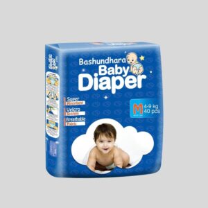 Bashundhara Baby Diaper Belt M (4-9) kg 40 Pcs Pack