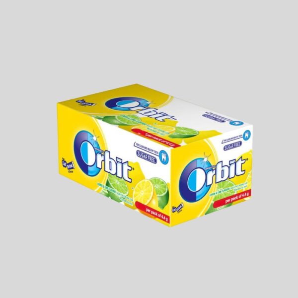 Orbit Chewing Gum Lemon Flavor Sugar Free 1 Box 32 Packet 140gm