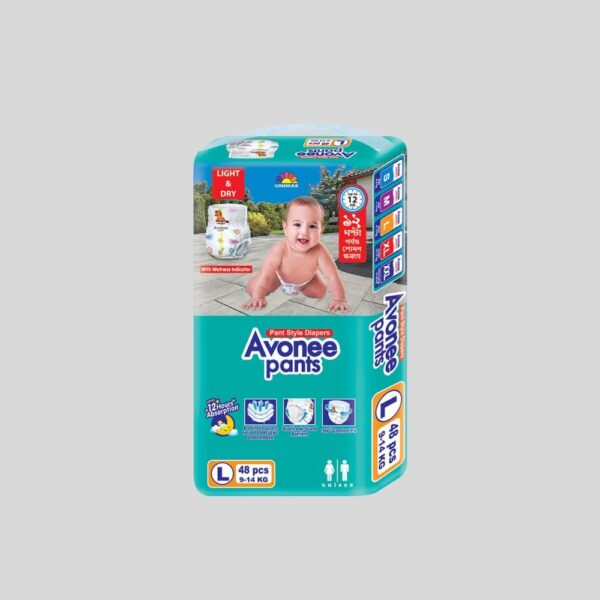 Avonee Pants Baby Diaper L (9-14 Kg) 48 Pcs