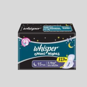 Whisper Maxi Nights Wings Sanitary Napkins XL 15 pads
