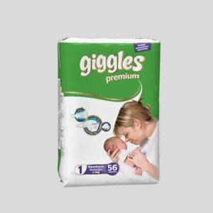 Giggles Premium Eco Pack Newborn 2-5kg 56 Pcs Pack