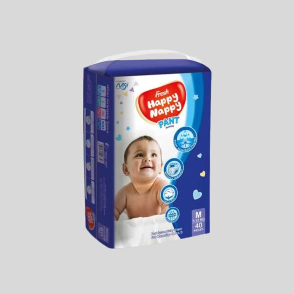 Fresh Happy Nappy Pant Diaper M Size (7-12)Kg 40 Pcs Pack